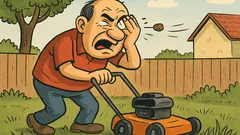 Vtip: Kenov zákon – letiace čiastočky do oka