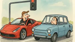 Vtip: V Amerike na križovatke zastaví Ferrari