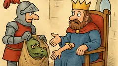 Vtip: Príde rytier za kráľom, siahne do vreca