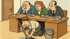 Vtip: V každej firme sa práca zosúva