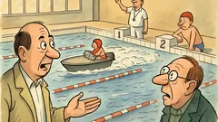 Vtip: Na plaveckých pretekoch dvaja diváci…