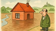 Vtip: Inzerát počas záplav – lacno predám domček