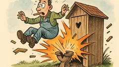 Vtip: Natierač si zapáli na kadibúdke…