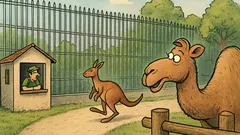 Vtip: V zoo klokan stále uteká z výbehu