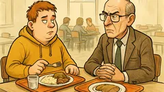 Vtip: V školskej jedálni si prisadol študent k profesorovi