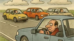 Vtip: Jazdný pruh, v ktorom stojíš