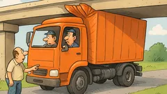 Vtip: Kamión sa zasekne pod mostom, okoloidúci radí