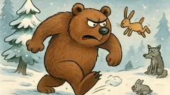 Vtip: Po lese chodí naštvaný maco v mraze