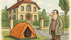 Vtip: Vymením stan za vilu v milionárskej štvrti