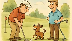 Vtip: Fero hrá golf s neznámym chlapom