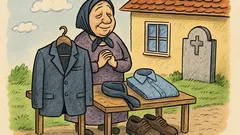 Vtip: Predám obuv po manželovi, volajte o tri...