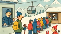 Vtip: Na lyžovačke v Tatrách sa turista pýta