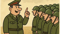 Vtip: Veliteľ hovorí k nastúpenému pluku