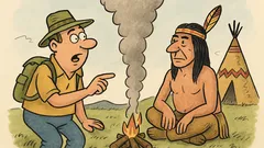 Vtip: Pýta sa turista Indiána o dreve