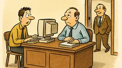 Vtip: Rozhovor dvoch zamestnancov pri šéfovi