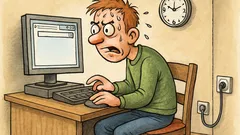 Vtip: Závislák pred počítačom zrazu vykríkne
