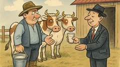 Vtip: Máte dve kravy, vláda má smäd