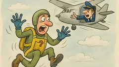 Vtip: Parašutista pri voľnom páde kričí