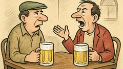 Vtip: Dvaja chlapi v krčme mudrujú