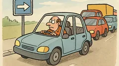 Vtip: Na ceste prázdno, kým neodbočíš