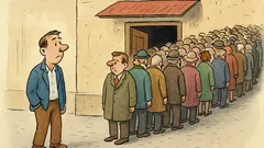 Vtip: Stojím v krátkom rade a...