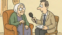 Vtip: Reportér sa rozpráva so 104-ročnou dámou…