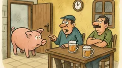 Vtip: Janóóó! Sviňa ti vbehla do krčmy!