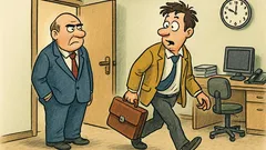Vtip: Šéf príde skoro, keď ty meškáš
