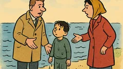 Vtip: Otec kričí na záchrancu pri jazere