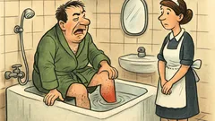 Vtip: Boháč si na lyžiach zraní nohu