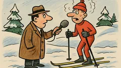 Vtip: Reportér sa pýta bežca na lyžiach…
