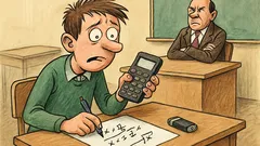 Vtip: Na písomke zrazu kaput kalkulačka