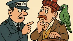 Vtip: Colník zastaví Škóta s papagájom